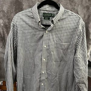 Lauren Ralph Lauren Slim Fit Long Sleeve Dress Shirt 34/35